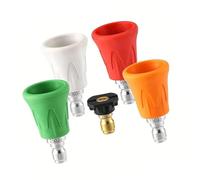 Lot de 5 embouts de pulvérisateur pour nettoyeur haute pression 6,35 mm à connexion rapide pour véhicule et roue économes en eau (117) Buse de nettoyeur haute pression pour tuyau d'arrosage