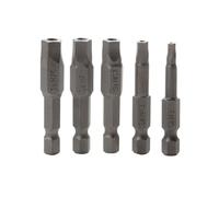 Lot de 5 embouts de tournevis à tête carrée - En acier - Pour tournevis à percussion - Pilote