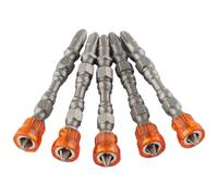 Lot de 5 embouts de tournevis cruciformes PH2 de 65 mm de long en alliage d'acier pour perceuse électrique, outil pneumatique, assemblage de meubles, réparation