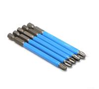 Lot de 5 embouts de tournevis cruciformes PH2 magnétiques à tige hexagonale antidérapante 90 mm pour outils électriques et manuels