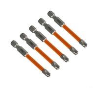 Lot de 5 embouts de tournevis électriques à tête cruciforme magnétique FPH2 en alliage d'acier 65 mm 110 mm pour prise d'électricien, disjoncteur, câblage du panneau (65 mm)