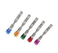 Lot de 5 embouts de tournevis en acier S2 à tête cruciforme magnétique PH2 avec tige de 6,35 mm pour vis de cloison sèche (colorés)