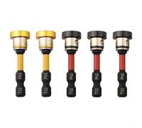 Lot de 5 embouts de tournevis magnétiques à tige hexagonale de 6,35 mm pour positionnement de plaques de plâtre, ensemble de forets à localisation croisée de 50 mm pour perceuse électrique manuelle