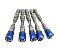 Lot de 5 embouts de tournevis magnétiques avec tête cruciforme Ph2 65 mm en acier vanadium chromé pour perceuse électrique et visseuses sans fil
