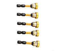 Lot de 5 embouts de tournevis magnétiques de 50 mm avec collier de positionnement pour plaques de plâtre, forets hexagonaux pour tournevis électriques et manuels