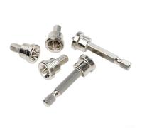 Lot de 5 embouts de tournevis magnétiques en acier au chrome vanadium avec tige hexagonale pour cloison sèche, installation du bois 25 mm 50 mm