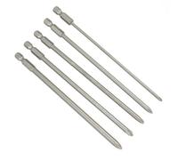 Lot de 5 embouts de tournevis PH1 PH2 6,35 mm hexagonaux de 150 mm de long en alliage d'acier magnétique pour perceuse électrique, conducteur manuel, travail du bois, métal