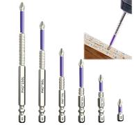 Lot de 5 embouts de vissage à haute magnétisme - Embouts Phillips antidérapants pour perceuse électrique (50-150 mm) - Pour travaux de précision pour les artisans et les bricoleurs