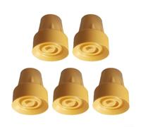 Lot de 5 embouts en caoutchouc de 19 mm pour bâtons et cannes de randonnée, texture rainure profonde antidérapante, housses de rechange pour randonnée, camping, marche en plein air (19 mm, gris)