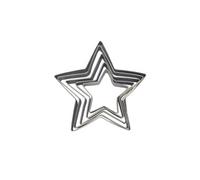 Zenker Emporte-pièces 44813 – Set 5 étoiles de Noël, acier inoxydable argent 6–12 cm
