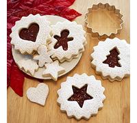 Lot de 5 emporte-pièces de Noël Linzer, fabriqués aux États-Unis par Ann Clark
