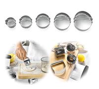 Lot de 5 emporte-pièces en acier inoxydable pour biscuits et donuts - Pour la cuisson de la pâte - Outils de cuisine (carré)
