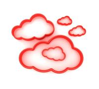 Lot de 5 emporte-pièces en forme de nuage pour pâte à sucre