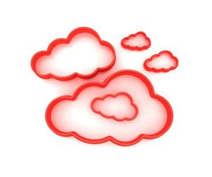 Lot de 5 emporte-pièces en forme de nuage pour pâte à sucre