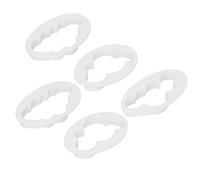 Lot de 5 emporte-pièces en plastique en forme de nuage, moule de cuisson, différentes formes, emporte-pièces à fondant, petit moule à biscuits pour décorations de fête de vacances
