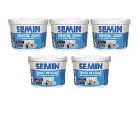 Lot de 5 enduits de lissage en pâte pour murs et plafonds Semin - intérieur - Seau de 4 kg