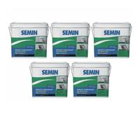 Lot de 5 enduits garnissant au rouleau pour la rénovation des supports très endommagés Semin - intérieur - seau de 10 kg