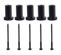 Lot de 5 entretoises de porte coulissante avec vis de retard pour ancrages muraux, conçues pour les rails plats pour maintenir l'espacement des portes et sécuriser la connexion matérielle