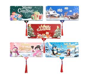 Lot de 5 enveloppes de Noël pour billets - Décoration de table en papier - 10 compartiments - Pour couple, petite amie, famille, amis, communauté - Table de chevet