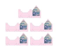 Lot de 5 enveloppes de rangement pliables en forme de sac à main pour la Saint-Valentin, un anniversaire, un mariage, des fiançailles, la Saint-Valentin, la fête des mères, une remise de diplôme