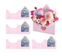 Lot de 5 enveloppes florales en forme de sac à main en forme de sac à main avec pochettes saines, pour mariage, fiançailles, anniversaire, remise des diplômes et fête des mères