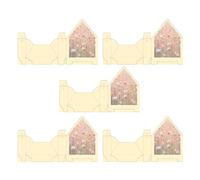 Lot de 5 enveloppes pliables en forme de sac à main pour bouquet de Saint-Valentin, mariage, fiançailles, Saint-Valentin, anniversaire, remise de diplôme, fête des mères