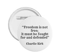 Lot de 5 épingles à bouton Rip Charlie Kirk : la liberté n'est pas gratuite, il faut se battre pour elle et la défendre, badges ronds pour la poitrine, broche décorative, grande taille