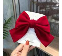 Lot de 5 épingles à cheveux en forme de nœud rouge - Grande tête arrière - Plusieurs styles (triangulaire/trois couches/diagonale) - Accessoires pour cheveux pour femmes et filles