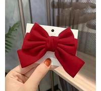 Lot de 5 épingles à cheveux en forme de nœud rouge - Grande tête arrière - Plusieurs styles (triangulaire/trois couches/diagonale) - Accessoires pour cheveux pour femmes et filles