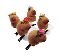Lot de 5 épingles à cheveux tendance 3D Capybaras adorables en forme d'animal doux pour un usage quotidien et les fêtes
