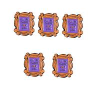 Lot de 5 épingles en émail avec inscription « Best Friends I'll be there for you » - Pour cadre photo - 2 x 1,8 cm - En métal - Sans pierre précieuse, 0.8”x0.7"(2cm x 1.8cm）, Métal, Pas de gemme