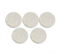 Lot de 5 éponges circulaires en céramique pour cheminée - Fibres de calcium-magnésium-silicate - Foyer bio sûr - D = 8,6 x 1,2 cm