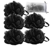 Lot de 5 éponges de bain et douche en luffa, éponge exfoliante
