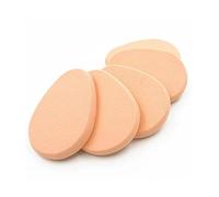 Lot de 5 éponges de maquillage lisses beiges pour fond de teint, pinceaux et outils de maquillage - Mousse super douce pour estomper facilement les fonds de teint, réutilisables, lavables et sans