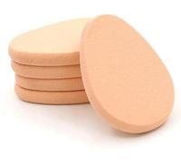 Lot de 5 éponges de maquillage lisses beiges pour fond de teint, poudre, pinceaux et outils de maquillage