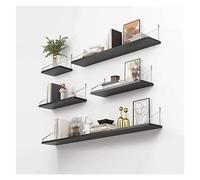 Lot de 5 étagères murales décoratives flottantes sans perçage, rangement mural pour serviettes et séparateurs de pièce, solution élégante et fonctionnelle