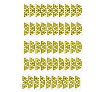 Lot de 5 étiquettes d'avertissement haute tension, autocollants jaunes triangulaires pour équipements électriques - Symboles de danger imperméables (2 cm)
