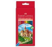 Lot de 5 Etui 12 crayons de couleur CHÂTEAU. Coloris assortis G