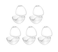 Lot de 5 étuis transparents pour tétine et boîte de support - Bouclier de téton sans BPA pour voyage et maison