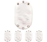 Lot de 5 extenseurs de vêtements blancs pour bébé, attache réglable en coton, rallonge de vêtements, 13 x 9 cm, pièce d’extension pour enfants