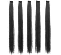 Lot de 5 extensions de cheveux humains - Longue queue de cheval élégante - Extension polyvalente pour un changement rapide de coiffure - Extensions de mode