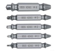 Lot de 5 extracteurs de boulons cassés, parfaits pour les vis rouillées et endommagées, construction en acier rapide pour une utilisation durable