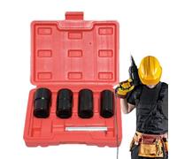 Lot de 5 extracteurs de boulons, écrous et boulons avec étui de rangement solide, outil de retrait efficace de verrouillage rouillé endommagé et arrondi pour une réparation facile, 16,5 x 12 x 5 cm