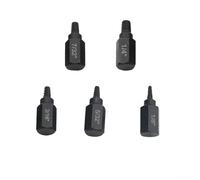 Lot de 5 extracteurs de boulons hexagonaux multi-cannelures en acier, avec différentes tailles, pour boulons endommagés dénudés, noir (A)