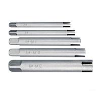 Lot de 5 extracteurs de tarauds cassés M5 vers M10 en acier trempé pour vis arrondies