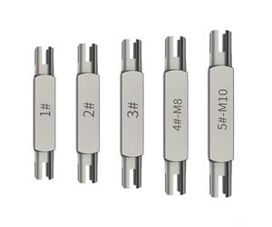 Lot de 5 extracteurs de tarauds hexagonaux à double tête en alliage d'acier argenté à double extrémité pour M5 M6 M8 pour vis M10 démontage de tarauds cassés