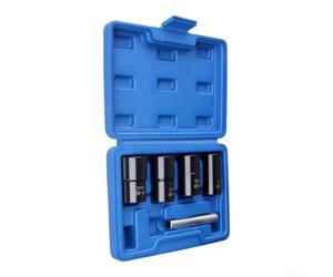Lot de 5 extracteurs d'écrous de roue avec compatibilité 1/2" pour écrous de roue dénudés de 17 mm à 22 mm