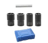 Lot de 5 extracteurs d'écrous endommagés avec motif spirales pour boulons arrondis rouillés dans une boîte de rangement pour véhicules