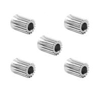 Lot de 5 extrudeuses à engrenages, pignon d'extrusion, 17 dents, alésage de 5 mm, mise à niveau, poulie de roue en acier inoxydable, engrenage de moteur