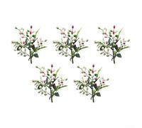 Lot de 5 faux bouquets de baies d'olive pour salle de conférence, centre de table, décoration de salle de conférence et bureau (violet)